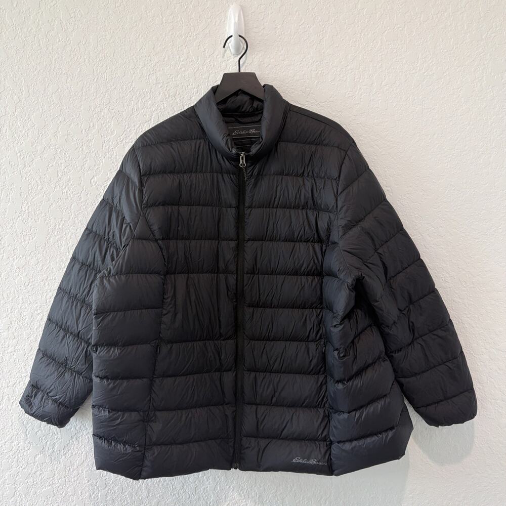Eddie Bauer 650 Down Lightweight Zip Up Puffer Jacket Coat Women’s Size 3x Black